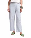 Frances Valentine Coleman Stripe Seersucker Pants In Light Blue In Blue