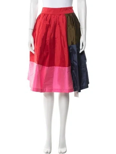 Pre-owned Frances Valentine Colorblock Pattern Knee-length Skirt In Multi