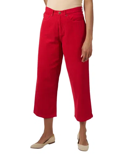 Frances Valentine Corduroy Wide Leg Pan In Red