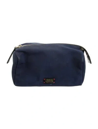 Pre-owned Frances Valentine Cosmetic Bag In Blue