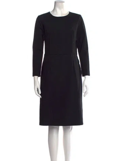 Pre-owned Frances Valentine Crew Neck Knee-length Dress In Black