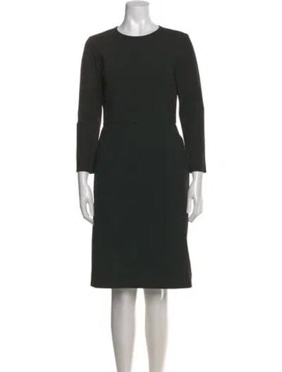 Pre-owned Frances Valentine Crew Neck Knee-length Dress In Black
