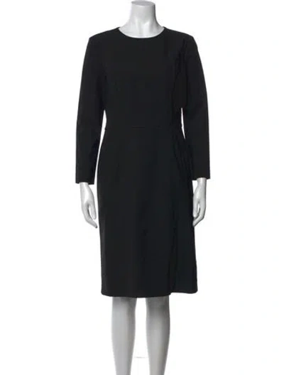 Pre-owned Frances Valentine Crew Neck Knee-length Dress W/ Tags In Black
