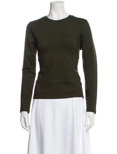 Pre-owned Frances Valentine Crew Neck Long Sleeve T-shirt W/ Tags In Green
