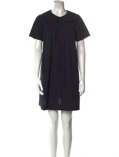 Pre-owned Frances Valentine Crew Neck Mini Dress In Black