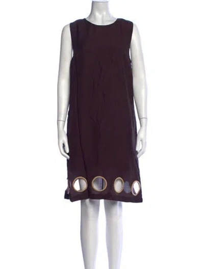 Pre-owned Frances Valentine Crew Neck Mini Dress W/ Tags In Purple