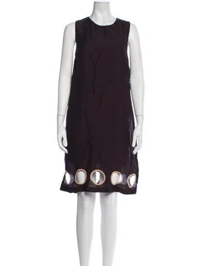 Pre-owned Frances Valentine Crew Neck Mini Dress W/ Tags In Purple