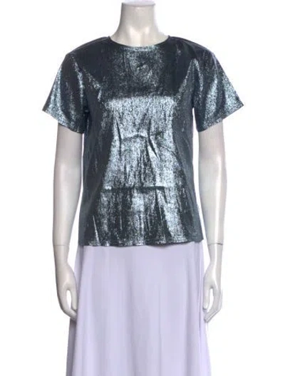 Pre-owned Frances Valentine Crew Neck Short Sleeve T-shirt In Blue