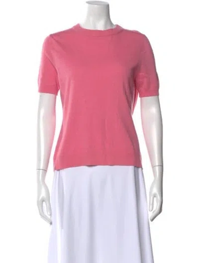 Pre-owned Frances Valentine Crew Neck Short Sleeve T-shirt In Pink
