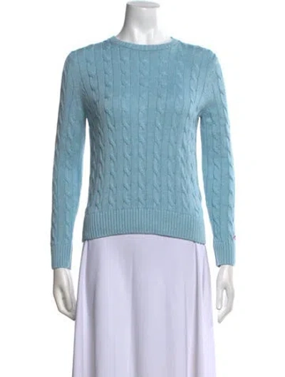 Pre-owned Frances Valentine Crew Neck Sweater In Blue