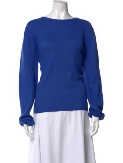 Pre-owned Frances Valentine Crew Neck Sweater In Blue