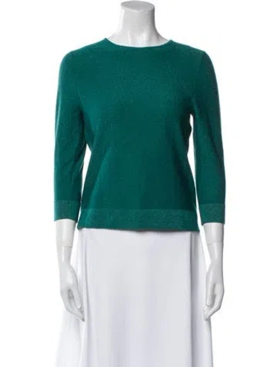 Pre-owned Frances Valentine Crew Neck Sweater In Green