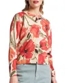 Frances Valentine Darling Cardigan - Regular And Plus Size In Oyster/fire Orange