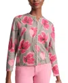 Frances Valentine Darling Floral Print Cardigan In Tulip In Gray
