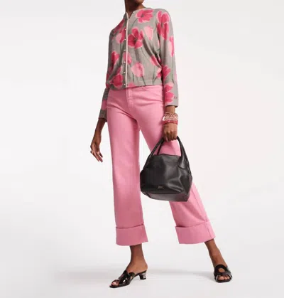 Frances Valentine Darling Cardigan In Dutch Tulip In Pink