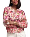 Frances Valentine Darling Cardigan Pocket Full Of Posies In Pink/multi