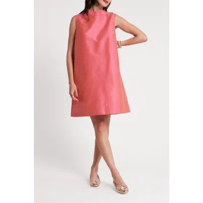 Frances Valentine Diplomat Mini Dress Sleeveless In Coral