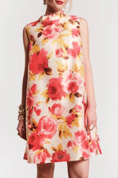 Frances Valentine Diplomat Mini Dress Sleeveless English Rose In Multi