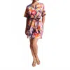 Frances Valentine Doris Lanai Print Cotton Poplin Dress In Pink Multi In Pink