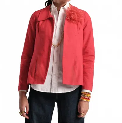 Frances Valentine Elle Lined Blazer In Red