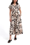 Frances Valentine Eve Dress Sketchy Jungle In Black