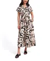 Frances Valentine Eve Dress Sketchy Jungle In Black