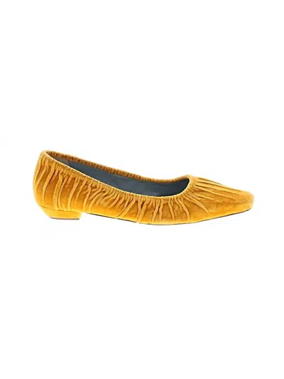 Pre-owned Frances Valentine Flats In Yellow
