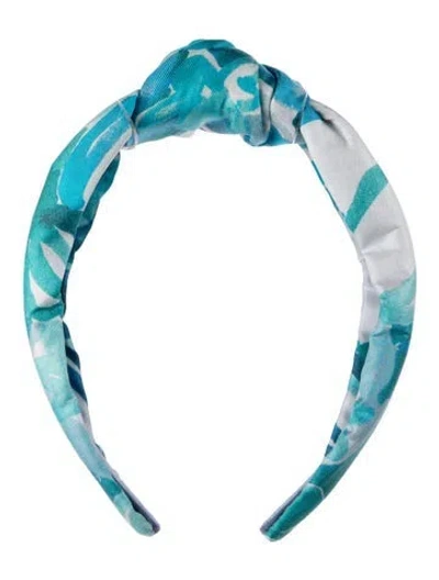 Pre-owned Frances Valentine Floral Headband  W/tags In Blue