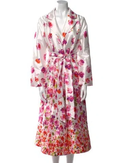 Pre-owned Frances Valentine Floral Print Midi Length Dress In Multi