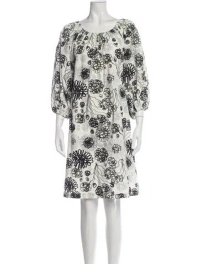 Pre-owned Frances Valentine Floral Print Mini Dress In Multi