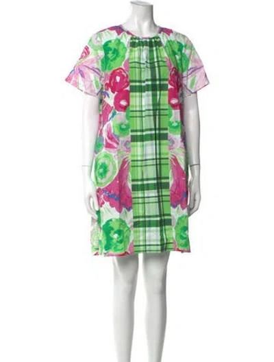 Pre-owned Frances Valentine Floral Print Mini Dress In Multi