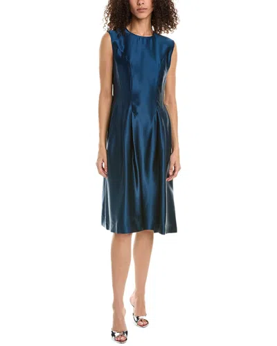 Frances Valentine Florencia Silk Shift Dress In Navy