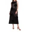 Frances Valentine Francesca Feather Maxi Dress In Black In Black
