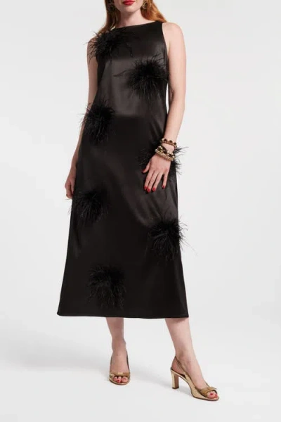 FRANCES VALENTINE FRANCES VALENTINE FRANCESCA MAXI DRESS W/FLOWERS FLORAL SATIN POLY SATIN