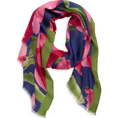 Frances Valentine French Tulip Oblong Scarf In Multi