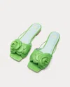 Frances Valentine Gardenia Slide Sandal In Green