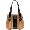 Frances Valentine Gigi Wicker & Leather Basket Bag