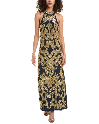 Frances Valentine Goddess Dress In Navy