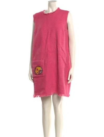 Pre-owned Frances Valentine Graphic Print Mini Dress In Pink