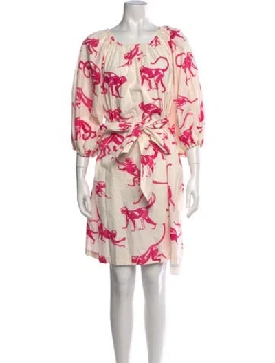 Pre-owned Frances Valentine Graphic Print Mini Dress W/ Tags In Multicolor