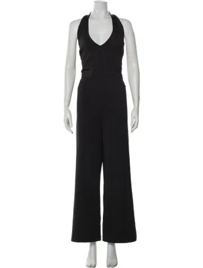 Pre-owned Frances Valentine Halterneck Jumpsuit In Gray