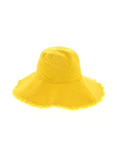 Pre-owned Frances Valentine Hat In Yellow