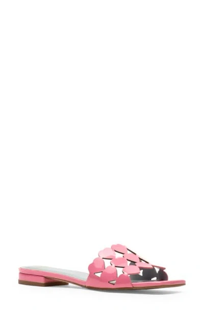 Frances Valentine Heart Slide Sandal In Pink