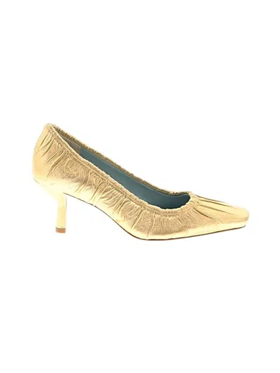 Pre-owned Frances Valentine Heels In Gold