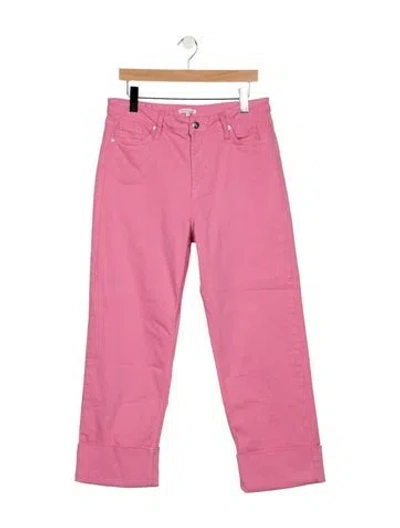 Pre-owned Frances Valentine High-rise Straight Leg Jeans In Pink