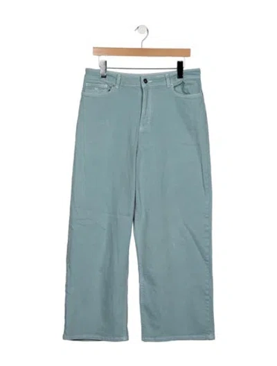 Pre-owned Frances Valentine High-rise Wide Leg Jeans In Blue