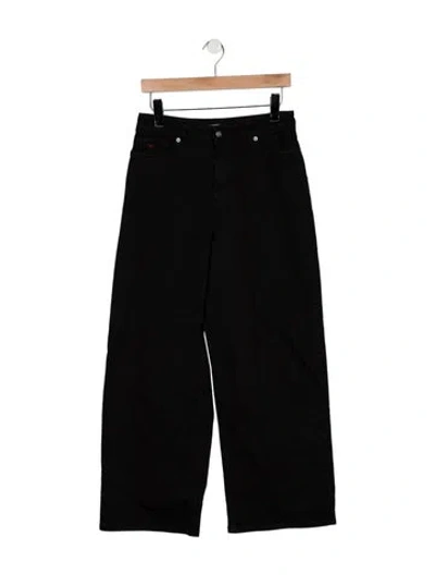 Pre-owned Frances Valentine High-rise Wide Leg Jeans W/ Tags In Black