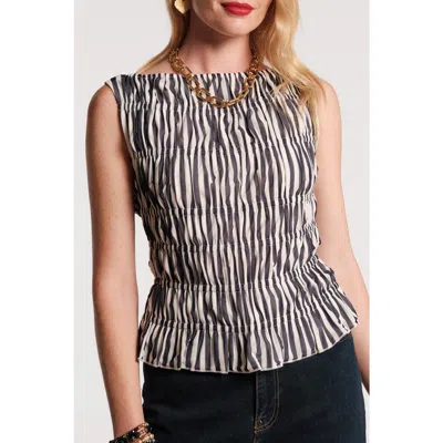 Frances Valentine Jane Top Stripe In Black