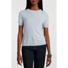 Frances Valentine Jo Knit T Wool/cotton/cashmere Blend In Blue