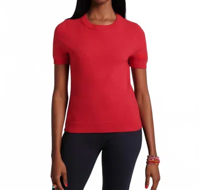 Frances Valentine Jo Knit Tee In Red